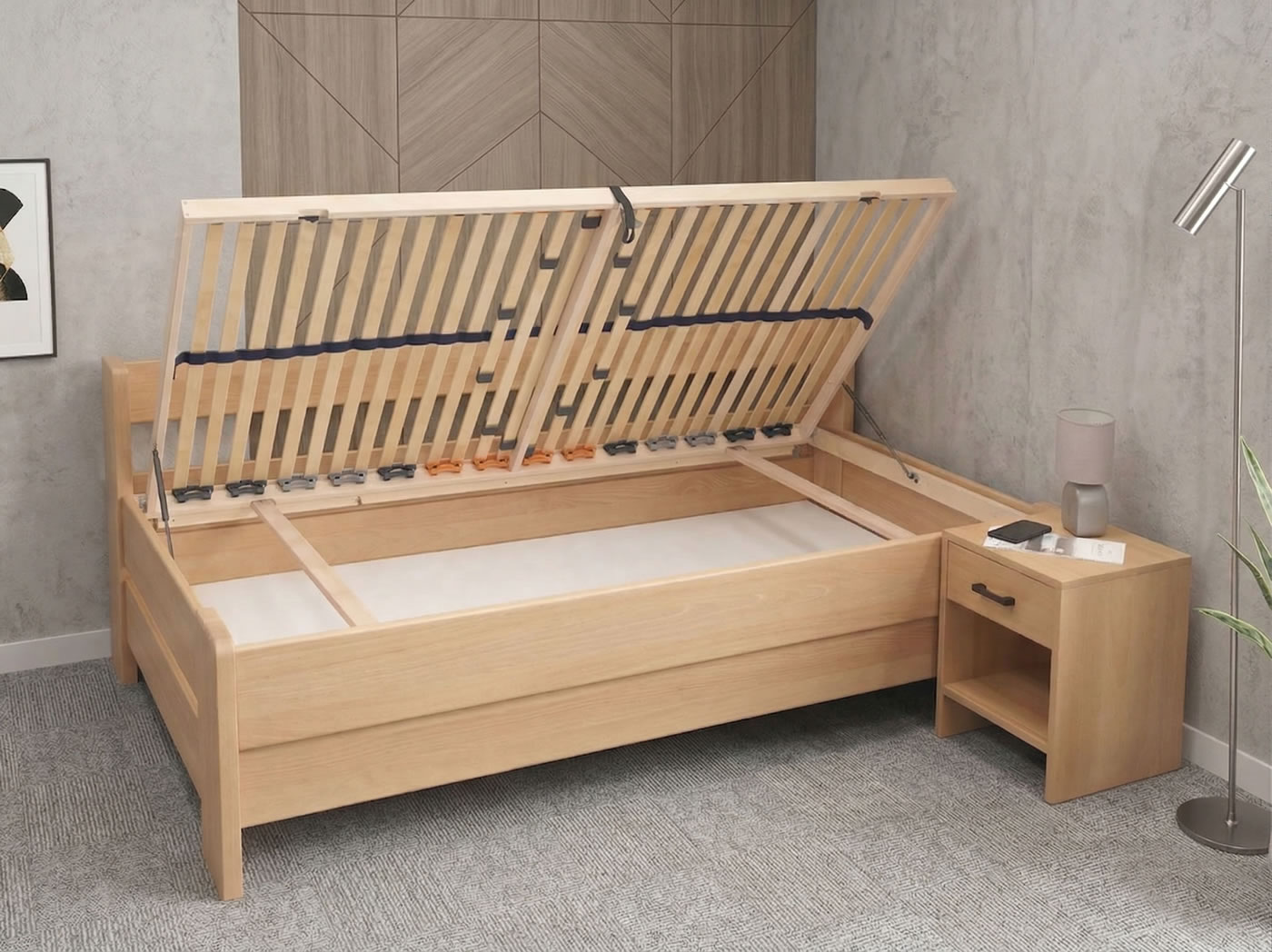 Test úložné postele Miva