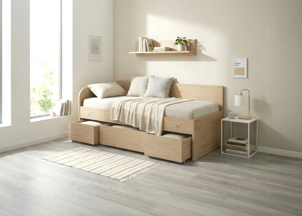 Detail materiálu postele EMA