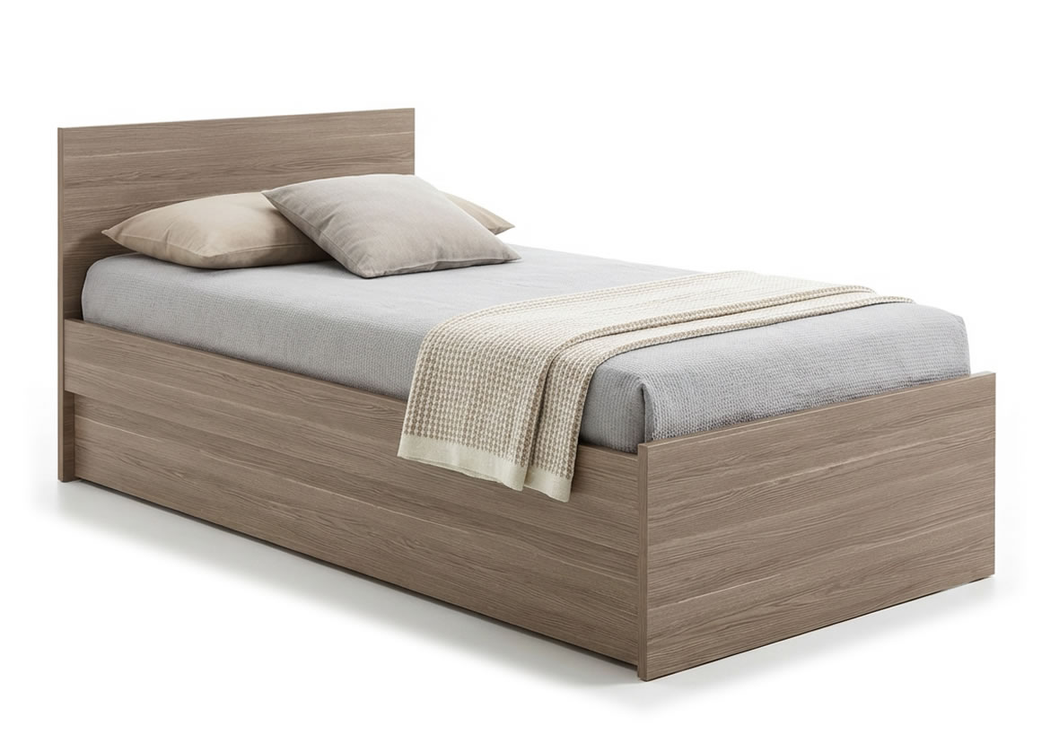 Detail materiálu postele HUGO s úložným prostorem