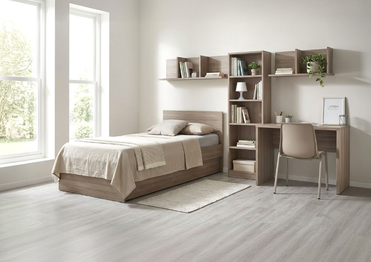 Detail postele HUGO s úložným prostorem