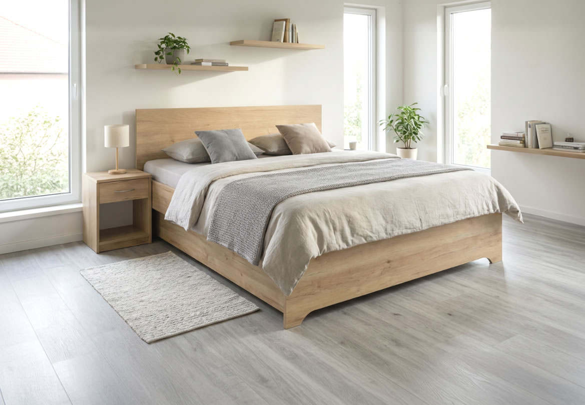 Detail konstrukce postele HUGO