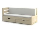 Rozkládací postel s úložným prostorem FLEXI A, levá, lamino Rozkládací postel s úložným prostorem FLEXI A, levá, lamino