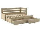 Rozkládací postel s úložným prostorem FLEXI A, pravá, lamino Rozkládací postel s úložným prostorem FLEXI A, pravá, lamino