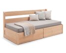 Rozkládací postel s úložným prostorem FLEXO - bez čel, masiv buk Rozkládací postel s úložným prostorem FLEXO - bez čel, masiv buk