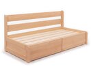 Rozkládací postel s úložným prostorem FLEXO - bez čel, masiv buk Rozkládací postel s úložným prostorem FLEXO - bez čel, masiv buk