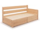 Rozkládací postel s úložným prostorem FLEXO - Pravá, masiv buk Rozkládací postel s úložným prostorem FLEXO - Pravá, masiv buk