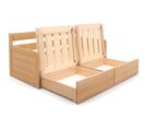 Rozkládací postel s úložným prostorem FLEXO - Pravá, masiv buk Rozkládací postel s úložným prostorem FLEXO - Pravá, masiv buk