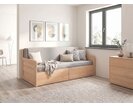 Rozkládací postel s úložným prostorem FLEXO - Pravá, masiv buk Rozkládací postel s úložným prostorem FLEXO - Pravá, masiv buk