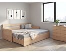 Rozkládací postel s úložným prostorem FLEXO - Pravá, masiv buk Rozkládací postel s úložným prostorem FLEXO - Pravá, masiv buk