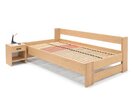 Zvýšená postel jednolůžko MIVA s bočním čelem 120x200, masiv buk Zvýšená postel jednolůžko MIVA s bočním čelem 120x200, masiv buk