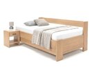 Zvýšená buková postel s roštem MIVA s bočním čelem, 120x200 Zvýšená buková postel s roštem MIVA s bočním čelem, 120x200