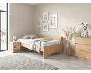 Zvýšená buková postel s roštem MIVA s bočním čelem, 120x200 Zvýšená buková postel s roštem MIVA s bočním čelem, 120x200