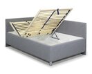 Zvýšená čaluná postel s úložným prostorem Ryana, 120x200 Zvýšená čaluná postel s úložným prostorem Ryana, 120x200