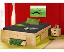 Postel z masivu s úložným prostorem IA8802 140x200, masiv borovice Postel z masivu s úložným prostorem IA8802 140x200, masiv borovice