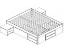 Postel z masivu s úložným prostorem IA8802 140x200, masiv borovice Postel z masivu s úložným prostorem IA8802 140x200, masiv borovice