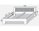 Manželská postel z masivu SOFIA F114 Manželská postel z masivu SOFIA F114