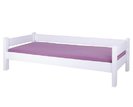 Postel se zábranou Sendy 300W, masiv smrk - bílá Postel se zábranou Sendy 300W, masiv smrk - bílá