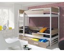 Dětská patrová postel se zábranou a úložným prostorem TEREZA, masiv borovice Dětská patrová postel se zábranou a úložným prostorem TEREZA, masiv borovice