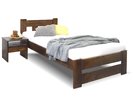 Postel jednolůžko Barča, 90x200cm, masiv borovice, moření ořech Postel jednolůžko Barča, 90x200cm, masiv borovice, moření ořech