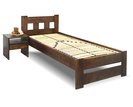 Dřevěná postel jednolůžko Barča, masiv borovice, moření ořech Dřevěná postel jednolůžko Barča, masiv borovice, moření ořech