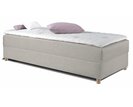 Postel boxspring s úložným prostorem NOVO, 90x200, krémově šedá - pohled č. 1