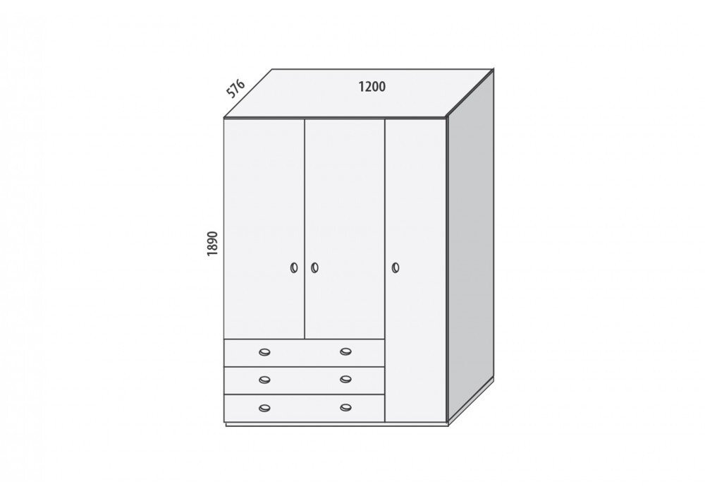 Pološatní skříň D514/BC-Domino, masiv buk