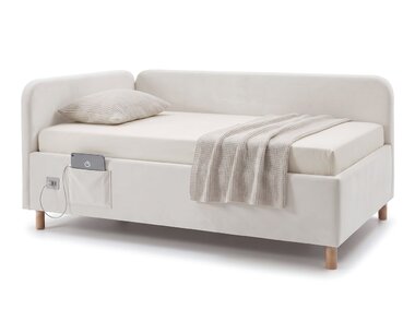 Multifunkční rohová postel NEXUS s roštem a USB nabíječkou, 140x200cm Multifunkční rohová postel NEXUS s roštem a USB nabíječkou, 140x200cm