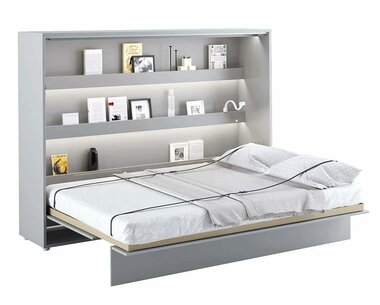 Široká sklápěcí postel dvoulůžko MONTERASSO, 140x200cm, šedá Široká sklápěcí postel dvoulůžko MONTERASSO, 140x200cm, šedá