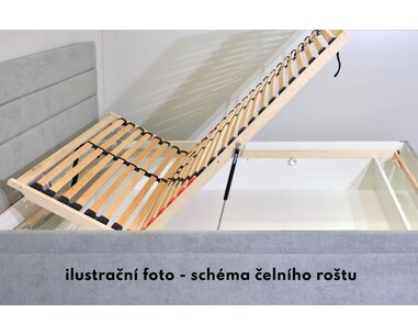 Postel s úložným prostorem Lada, čelní výklop, 120x200 Postel s úložným prostorem Lada, čelní výklop, 120x200