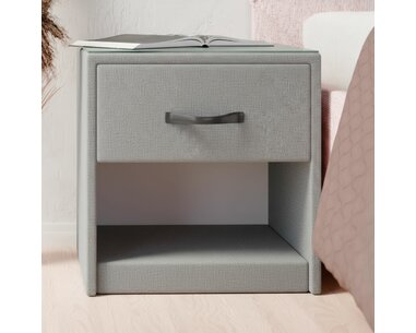 Čalouněný noční stolek jednozásuvkový Čalouněný noční stolek jednozásuvkový