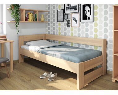 Postel jednolůžko z masivu Ela, Levá Postel jednolůžko z masivu Ela, Levá