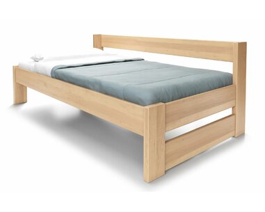 Zvýšená postel jednolůžko ELA s bočním čelem, 140x200, masiv buk Zvýšená postel jednolůžko ELA s bočním čelem, 140x200, masiv buk