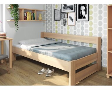 Postel jednolůžko z masivu Ela bez čel Postel jednolůžko z masivu Ela bez čel