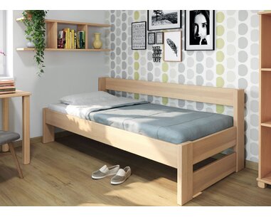 Postel jednolůžko z masivu Ela bez čel Postel jednolůžko z masivu Ela bez čel