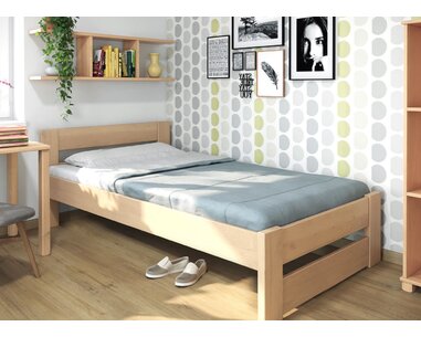 Design - jednolůžko z masivu Ela, masiv buk Design - jednolůžko z masivu Ela, masiv buk
