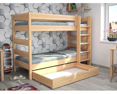 Patrová postel pro 2 děti JUNIOR 1, masiv buk Patrová postel pro 2 děti JUNIOR 1, masiv buk