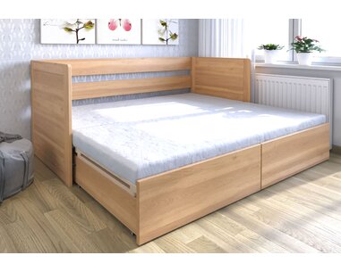 Rozkládací postel Sára s vysokými čely Rozkládací postel Sára s vysokými čely