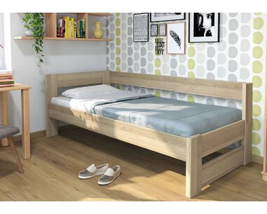 Postel jednolůžko z masivu Ela, Levá Postel jednolůžko z masivu Ela, Levá