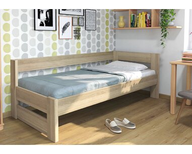 Postel jednolůžko z masivu Ela, Pravá Postel jednolůžko z masivu Ela, Pravá