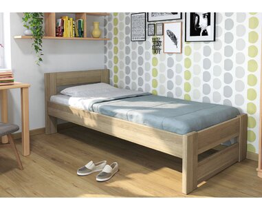 Design - jednolůžko z masivu Ela, masiv dub Design - jednolůžko z masivu Ela, masiv dub