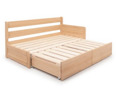 Rozkládací postel s úložným prostorem FLEXO - Pravá, masiv buk Rozkládací postel s úložným prostorem FLEXO - Pravá, masiv buk