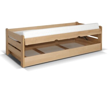 Postel s vyklápěcím roštem Darvin 100x200, masiv buk Postel s vyklápěcím roštem Darvin 100x200, masiv buk