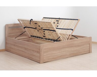 Postel s úložným prostorem MARIKA-oblá, lamino, 160x200, 180x200 cm, boční výklop Postel s úložným prostorem MARIKA-oblá, lamino, 160x200, 180x200 cm, boční výklop