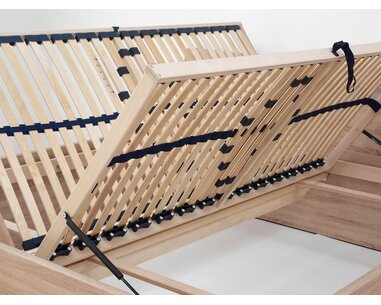 Postel s úložným prostorem MARIKA-oblá, lamino, 160x200, 180x200 cm, boční výklop Postel s úložným prostorem MARIKA-oblá, lamino, 160x200, 180x200 cm, boční výklop