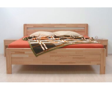 Zvýšená postel z masivu Karlo-oblé, masiv buk cink Zvýšená postel z masivu Karlo-oblé, masiv buk cink