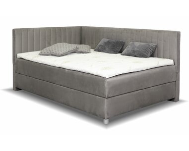 Rohová postel boxspring s úložným prostorem NOVO s čely, 120x200cm Rohová postel boxspring s úložným prostorem NOVO s čely, 120x200cm