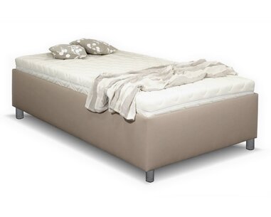 Zvýšená válenda s úložným prostorem Roneta, 90x200, hnědošedá Zvýšená válenda s úložným prostorem Roneta, 90x200, hnědošedá