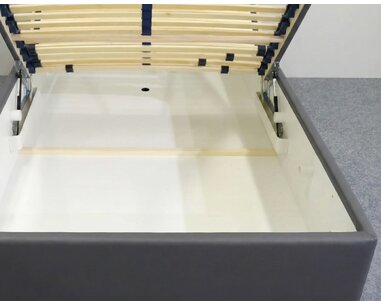 Zvýšená čalouněná postel s úložným prostorem Ryana, 120x200, tmavě šedá Zvýšená čalouněná postel s úložným prostorem Ryana, 120x200, tmavě šedá