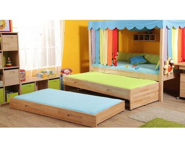 Výsuvná přistýlka s úložným prostorem D103, masiv buk Výsuvná přistýlka s úložným prostorem D103, masiv buk