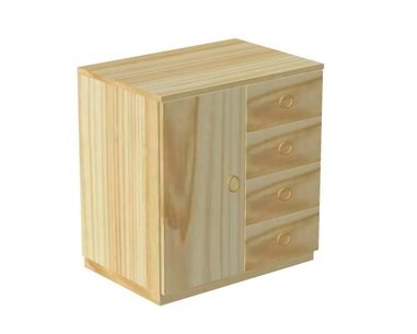 Komoda dvířka + zásuvky D414-Domino Komoda dvířka + zásuvky D414-Domino